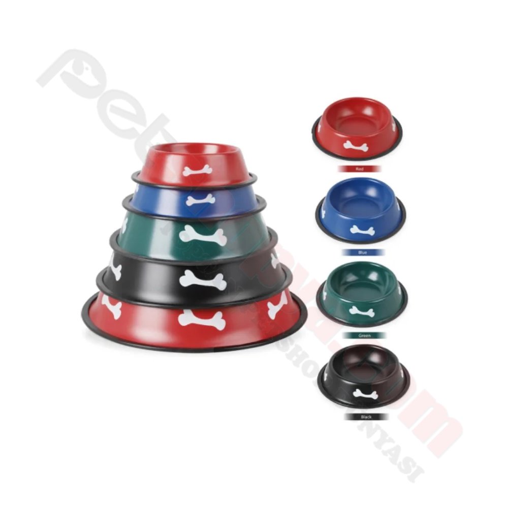 22 cm KEMİL DESENLİ RENKLİ METAL MAMA KABI PASLANMAZ